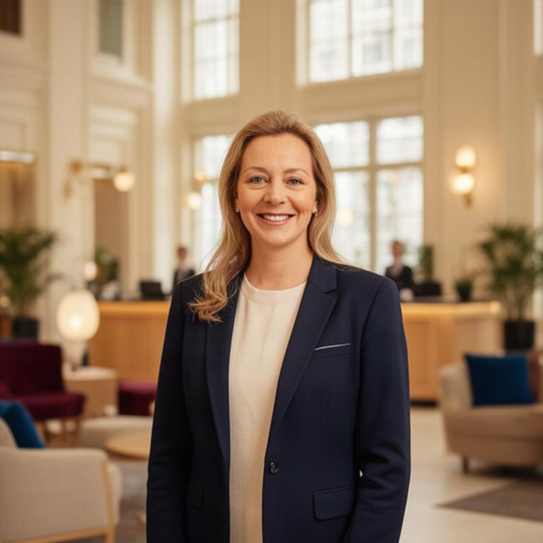 Recruitmentconsultant in een gastvrije hotellobby in Amsterdam