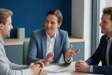 Emirler Murtas overlegt over een technisch profiel met collega's in Aalsmeer